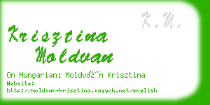 krisztina moldvan business card